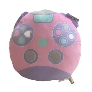 Squishy Pillow Pink & Purple 20"X20" Gaming Plush Soft Toy Pillow‎ NWT